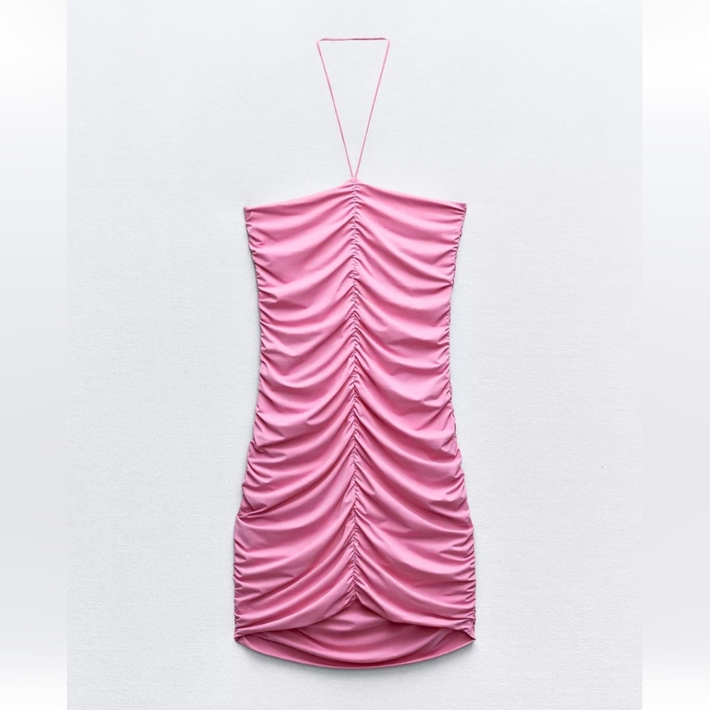 🆕️ Zara Polyamide Ruched Dress - Picture 2 of 2